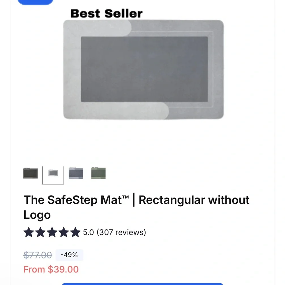 NEW Modern Mats Non-Slip Mats Set of 3